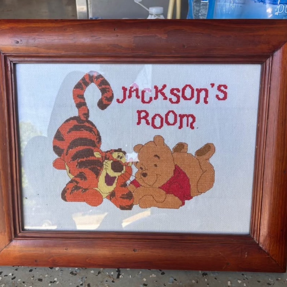 Winnie the Pooh & Tigger Personalized Cotton Tapestry - Red Accent
